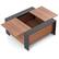 Alt View 17. Costway - 36.5'' Coffee Table Square Cocktail Tea Table with Sliding Top & Hidden Compartment Rustic Brown - Black and Rustic Brown.