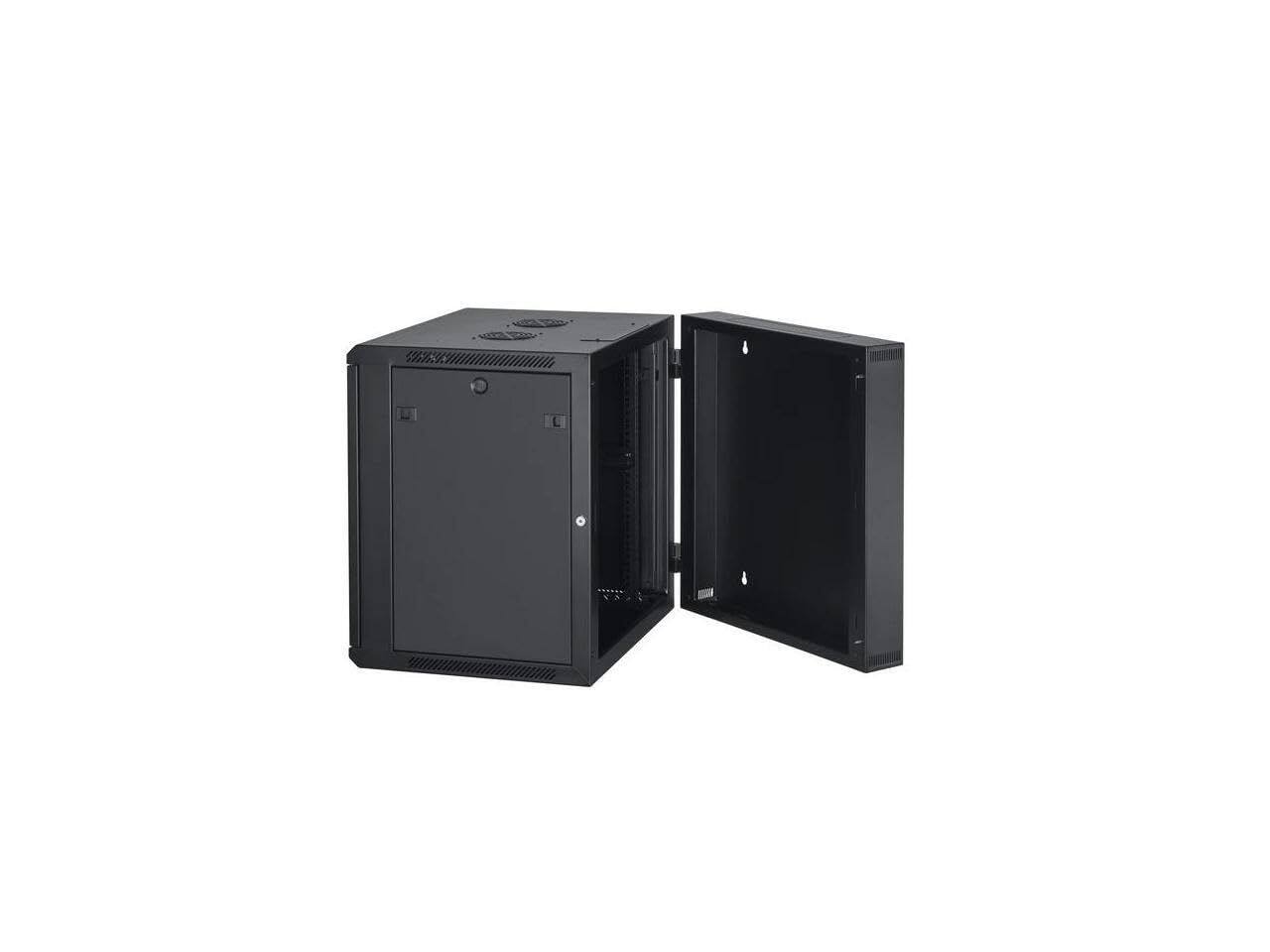 Back. Walts TV - Walts TV 12U-WALL-RACK 12 Space Rack Enclosure (2024) - Black.