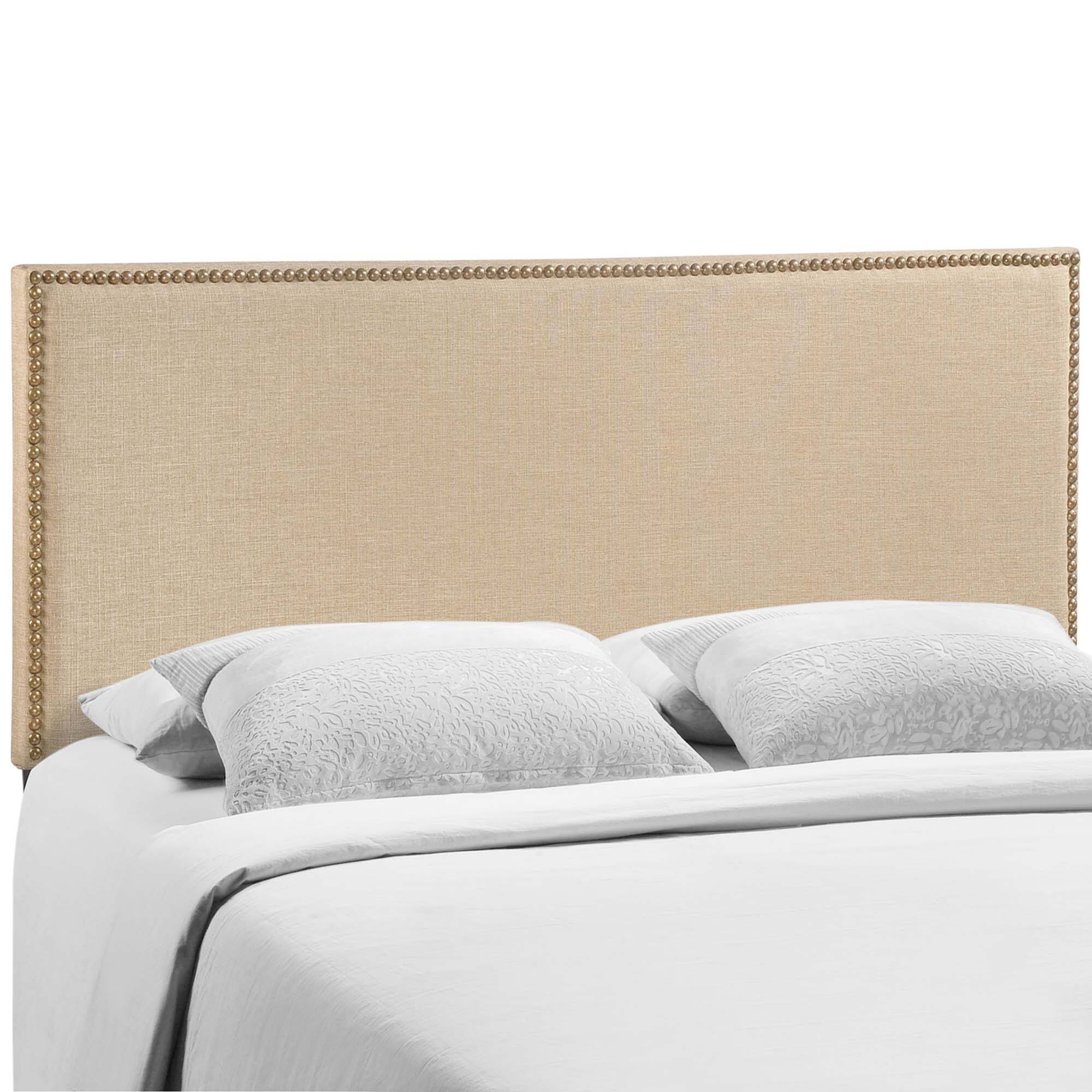 Alt View 1. Modway - Region Nailhead Upholstered Queen Headboard by Modway - Brown.