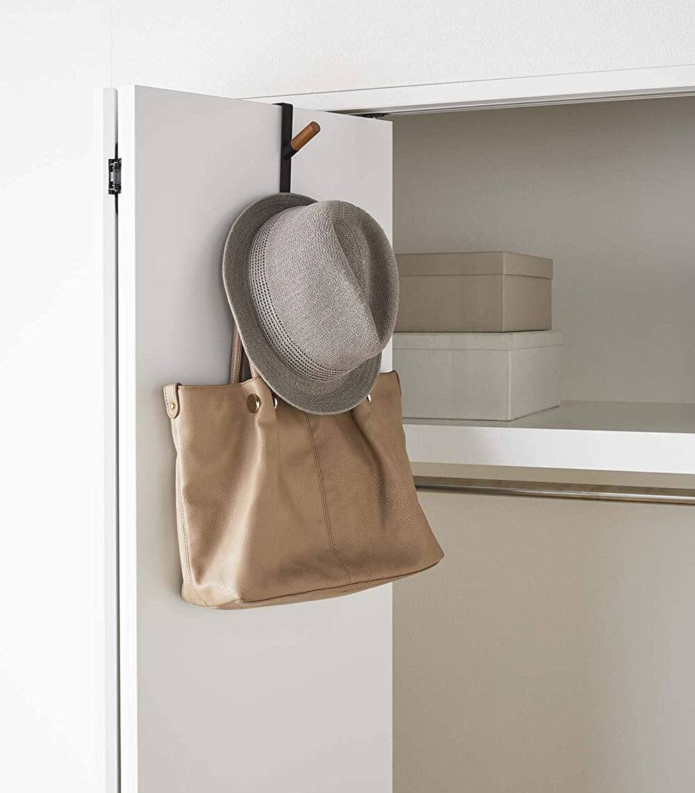 Alt View 4. Yamazaki Home - Over-the-Door Hook - Steel - Black.