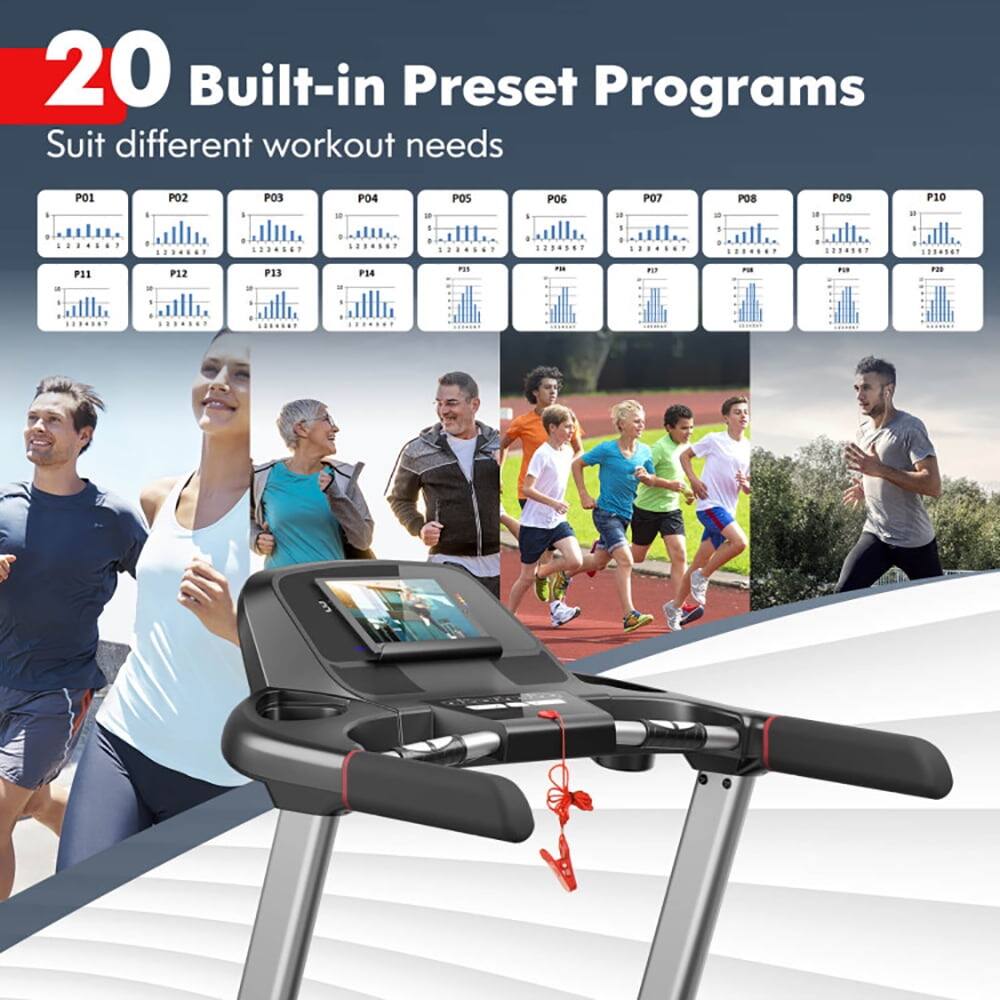 20 Built-in Preset Programs  
Suit different workout needs  

P01  P02  P03  P04  P05  P06  P07  P08  P09  P10  
P11  P12  P13  P14  P15