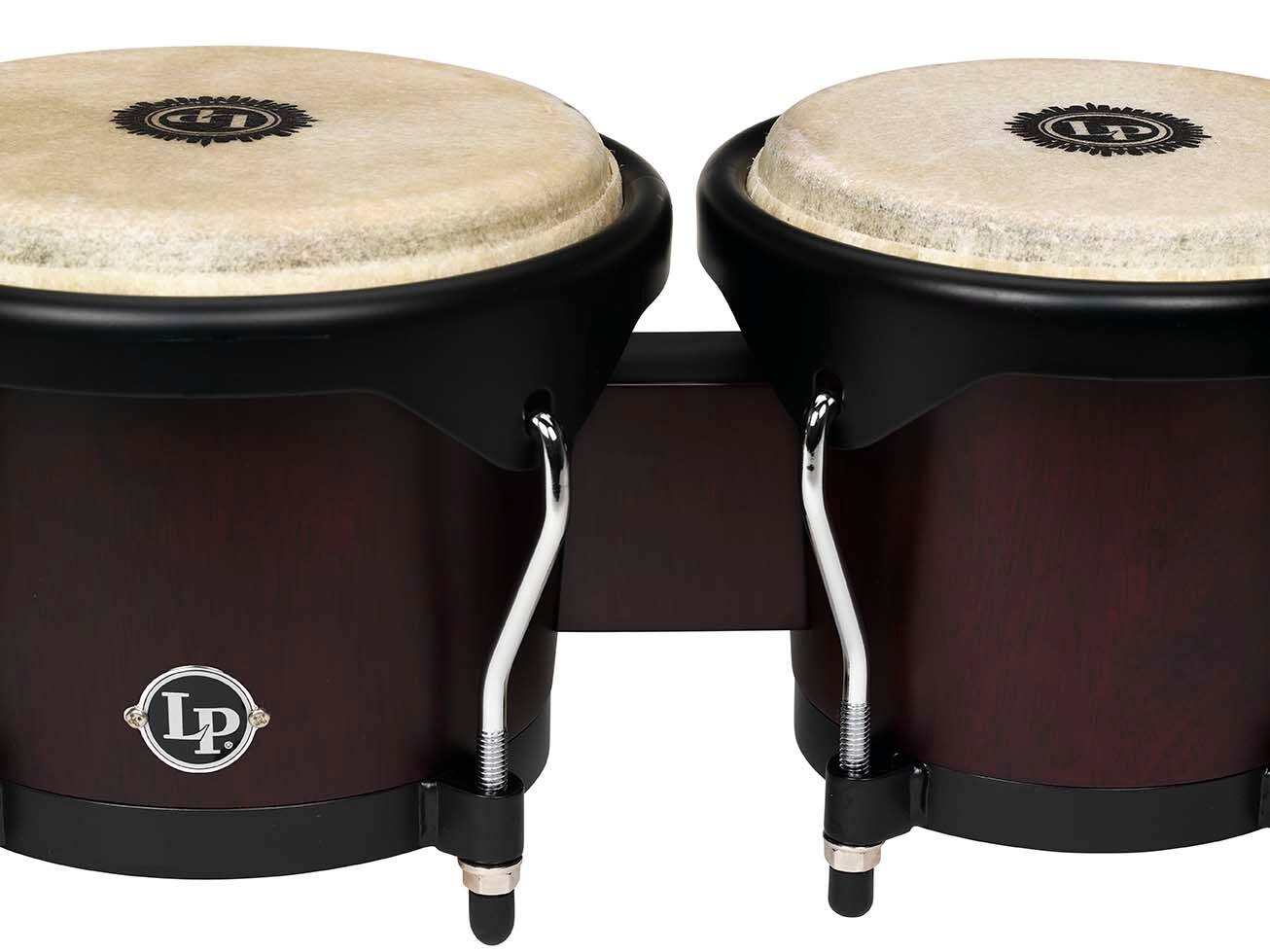 Angle. Latin Percussion - City 6" & 7" Bongos.