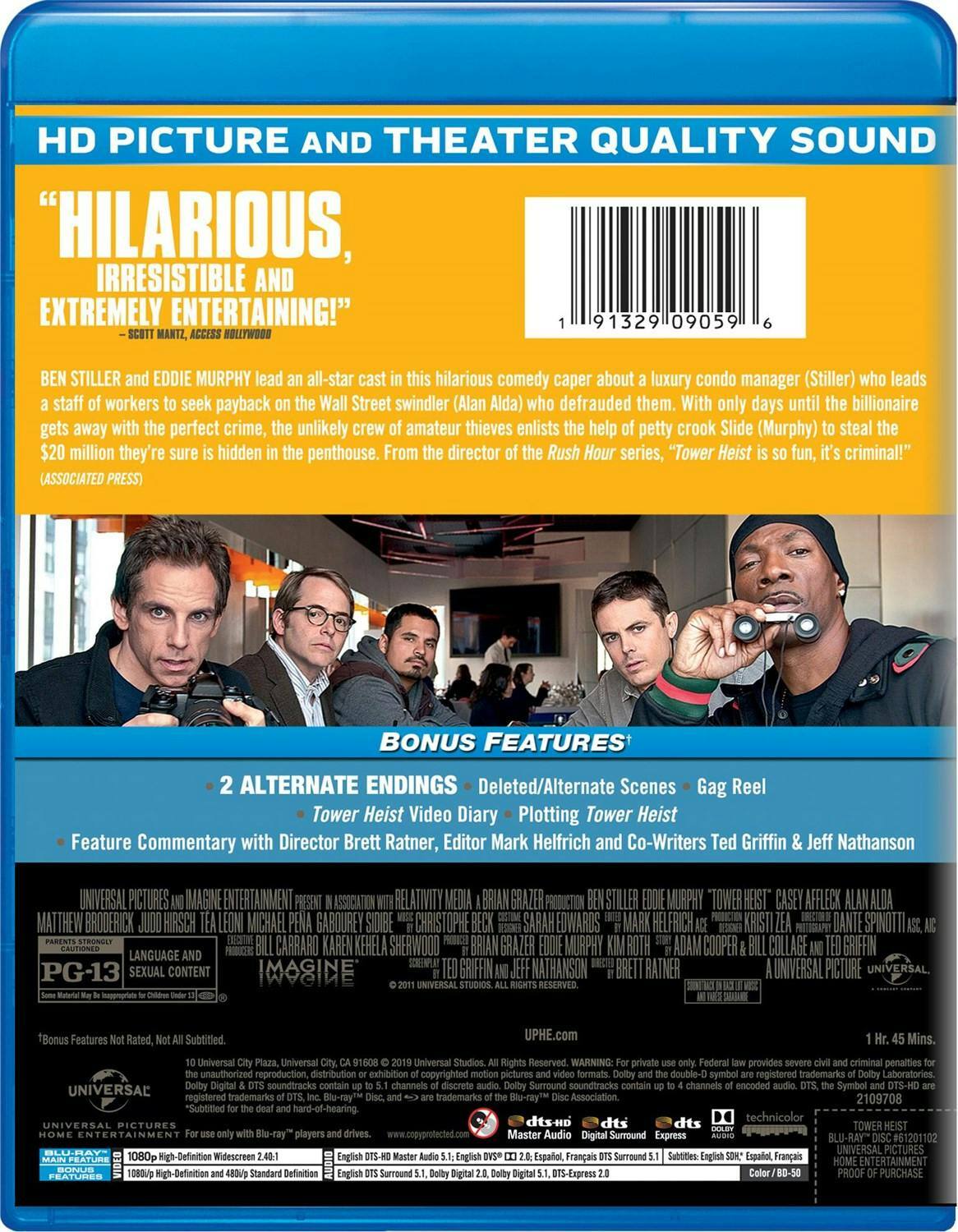 Back. Tower Heist (Blu-ray New Box Art) [Blu-ray].