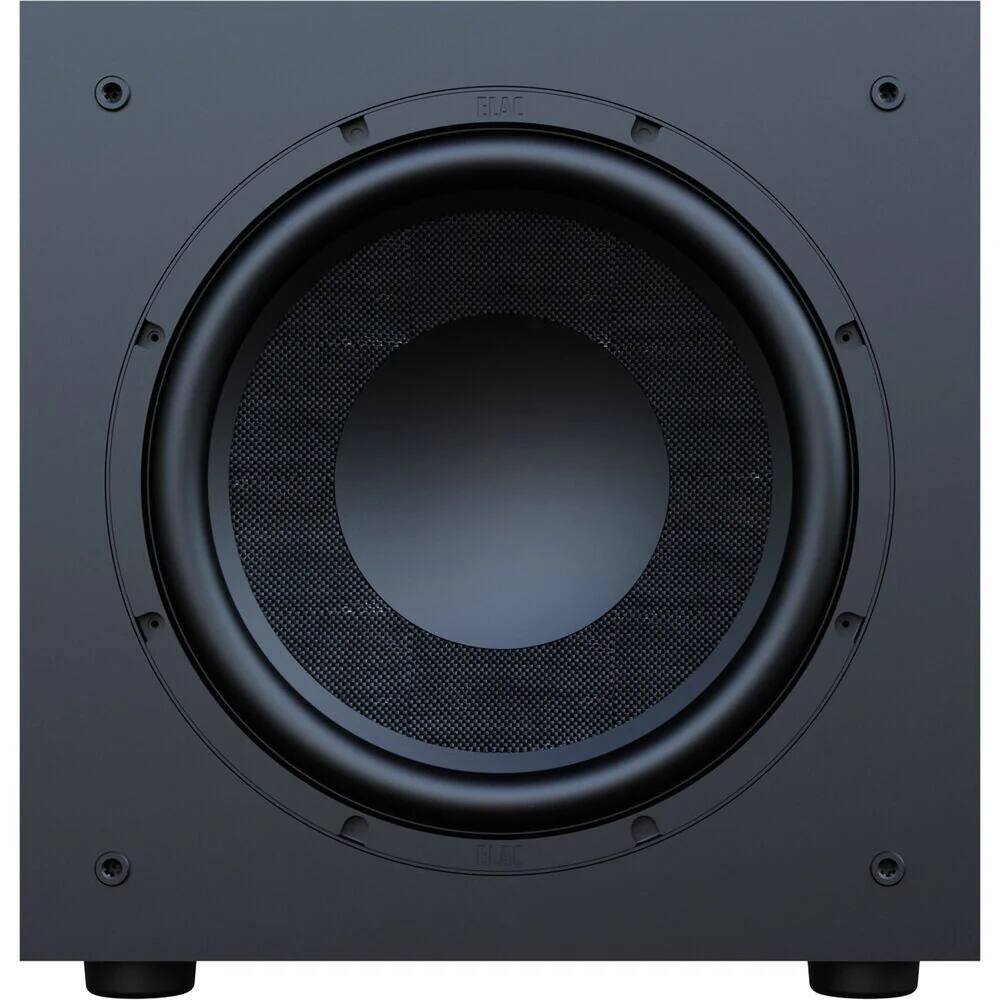 Angle. ELAC - ELAC Debut 3.0 - DS103-BK 10" 200W Powered Subwoofer with Custom Driver and Class D Amplifier for Home Theaters - Black.