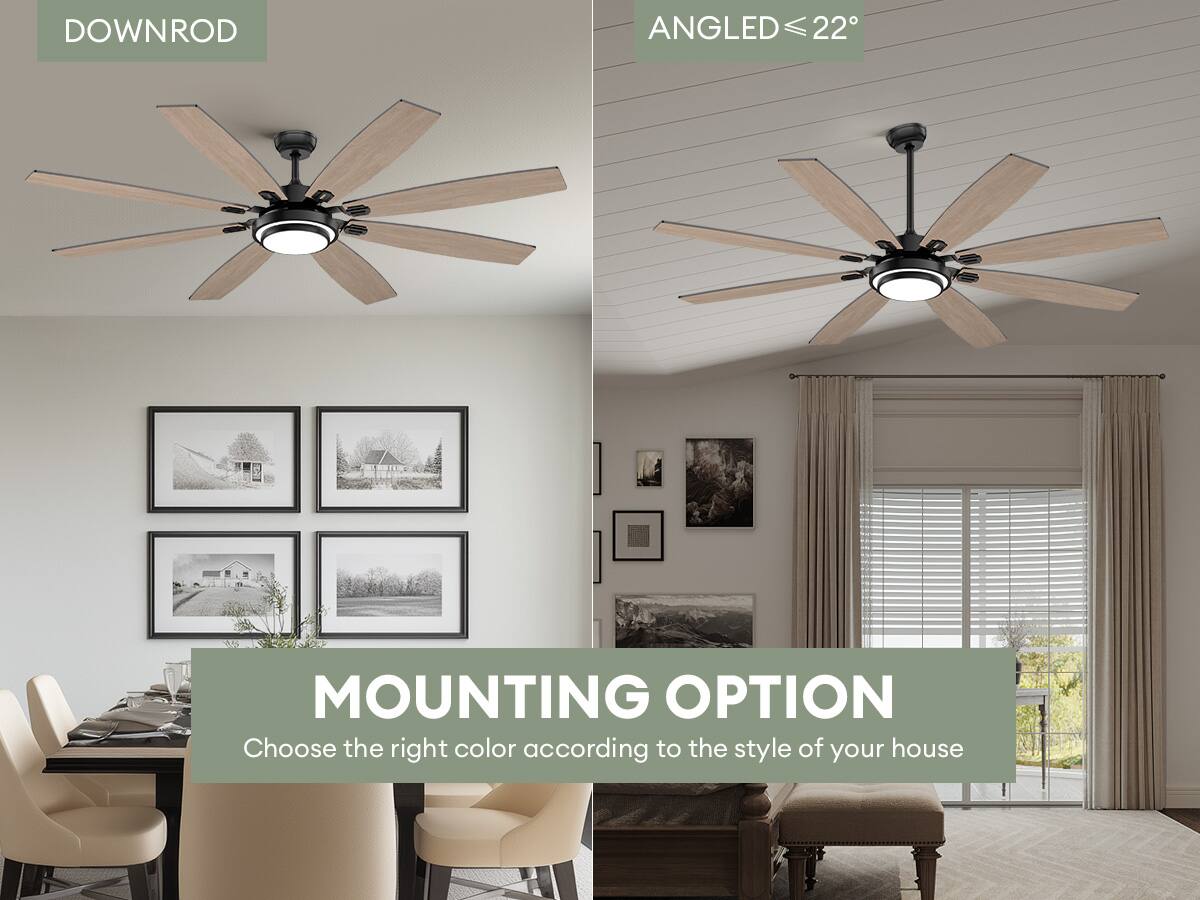 DOWNROD  
ANGLED <22°  

MOUNTING OPTION  
Choose the right color according to the style of your house