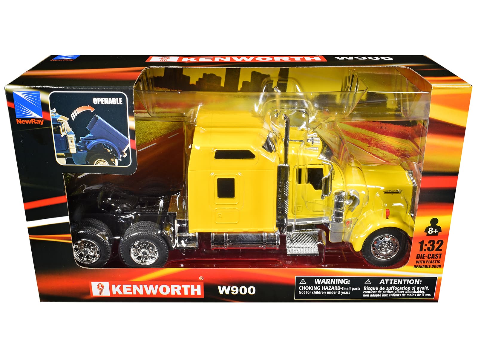 "Kenworth W900 Truck Tractor Yellow ""Long Haul Truckers"" Series 1/32 Diecast Model by New Ray" price history on PriceWatchPro