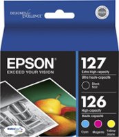Epson - 127 4-Pack High Capacity Ink Cartridges - Black/Cyan/Magenta/Yellow - Front_Zoom