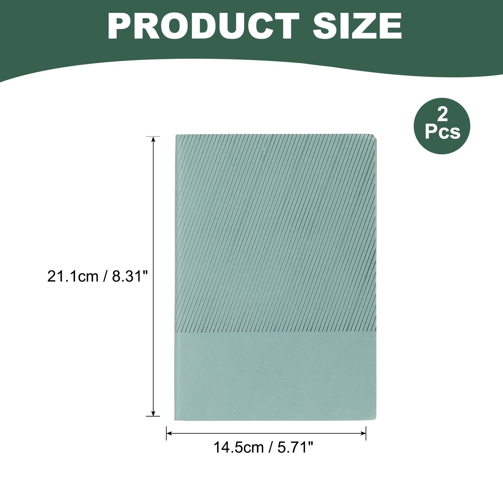 PRODUCT SIZE  
2 Pcs  
21.1cm / 8.31"  
14.5cm / 5.71"