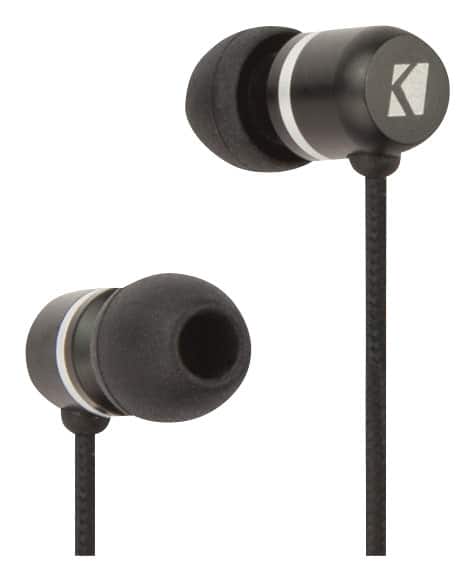 Front. KICKER - Phenom Talk Earbud Headphones - Black.