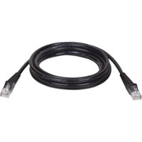 Tripp Lite - 100' N001 Series RJ-45 Snagless Molded CAT-5e Patch Cable - Black - Front_Zoom