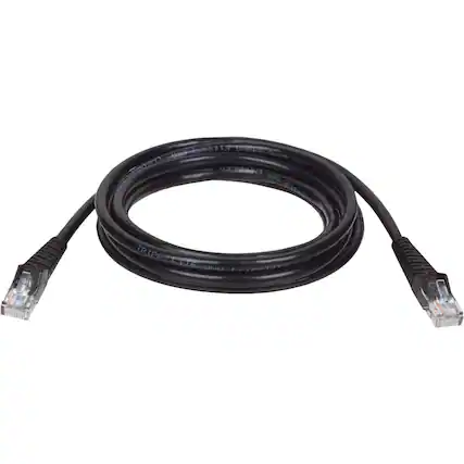 Front. Tripp Lite - 100' N001 Series RJ-45 Snagless Molded CAT-5e Patch Cable - Black.