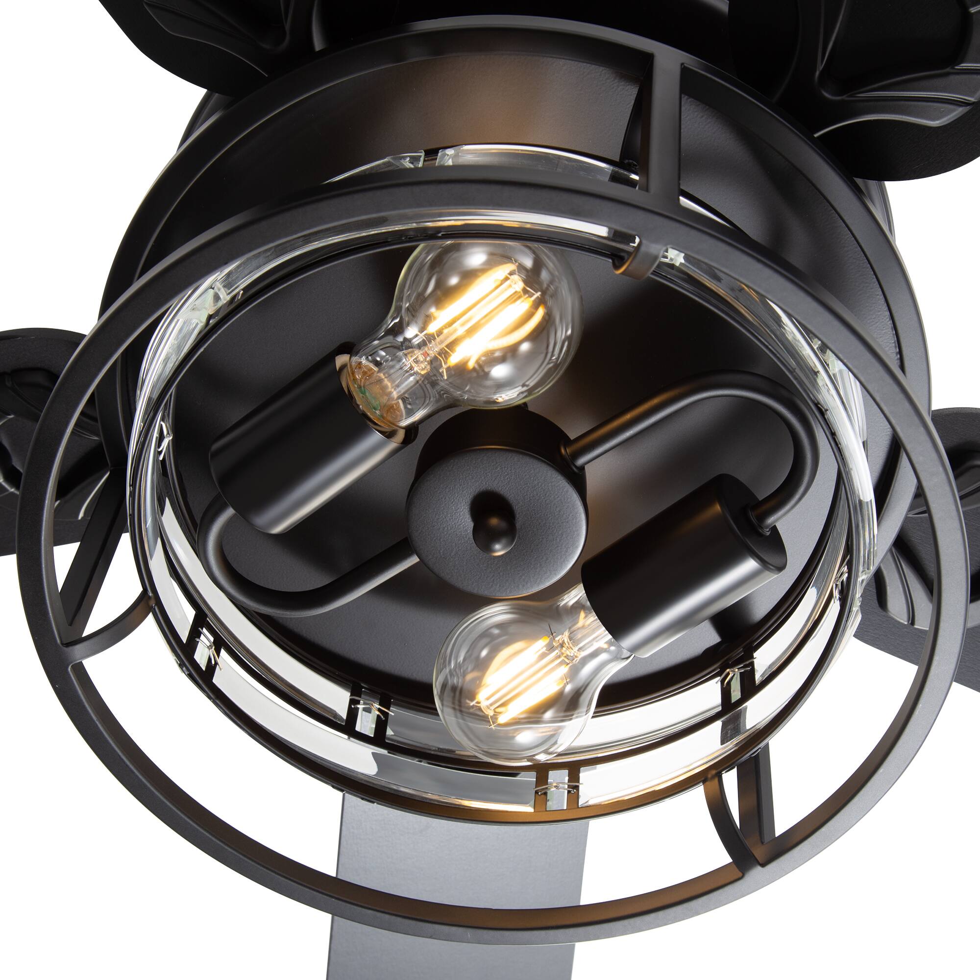 Alt View 10. Breezary - 52 Inch Ceiling Fan with 5 Plywood Blades, Dual-Color Reversible Blades, E26 Bulb Base,Remote, 5&10 Inch Downrods - matte black and walnut.