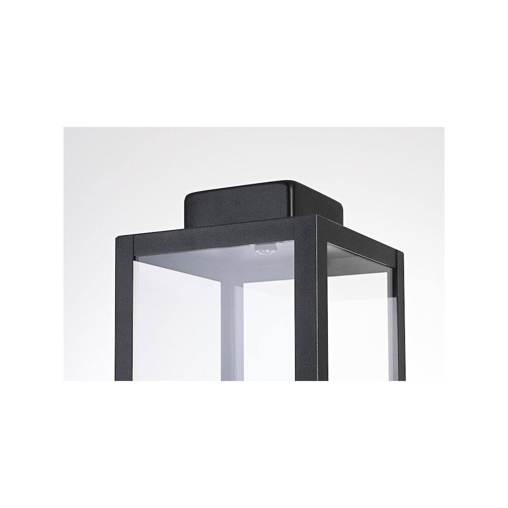 Back. Elegant Lighting - Hilton 7 inch Outdoor Pendant in Black - Black.