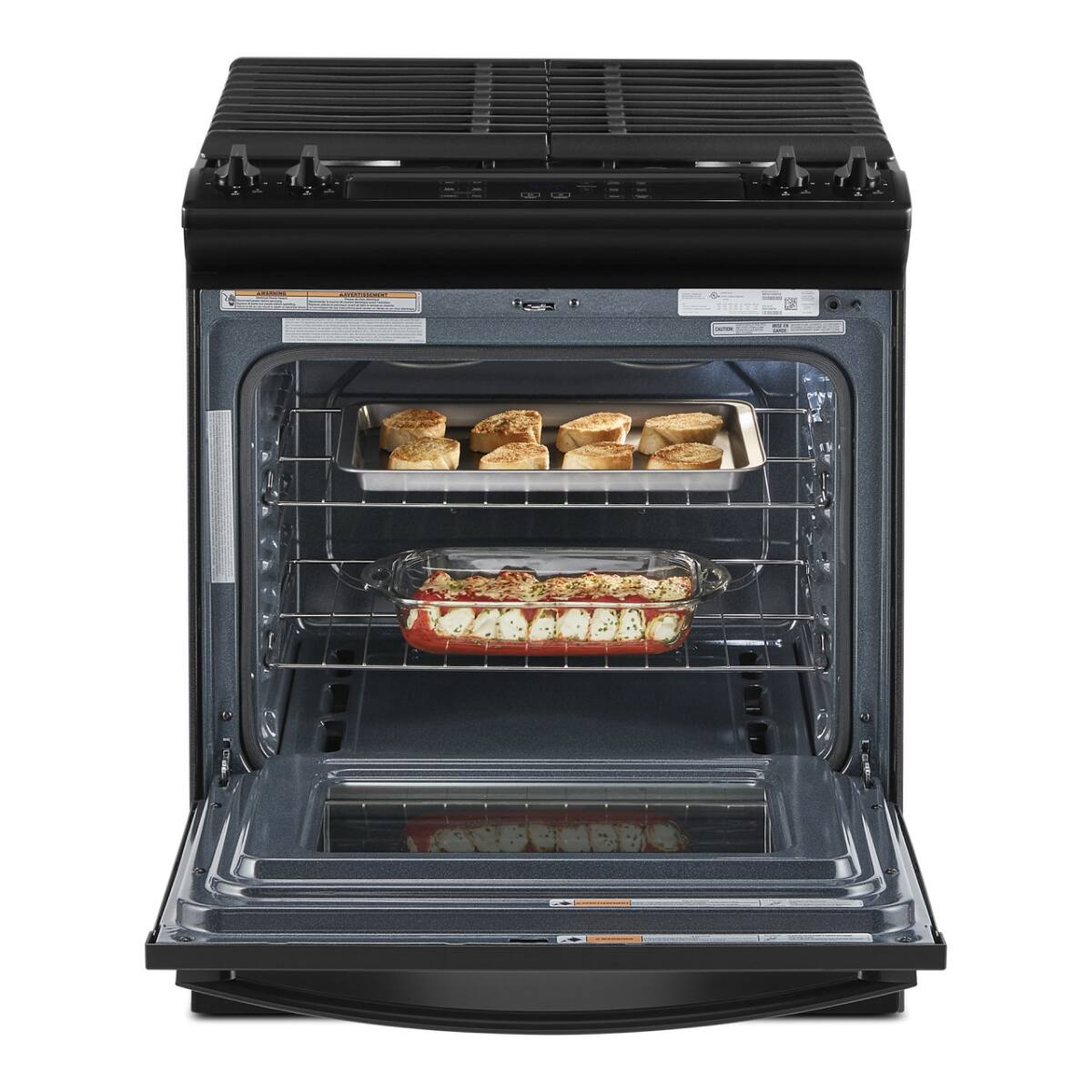 Angle. Whirlpool - Whirlpool - 5.0 Cu. Ft. Gas Range with Frozen Bake Technology - Black - Black.