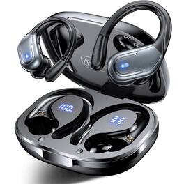 VEAT00L - VEATOOL X7 Wireless Earbuds, 80Hrs Bluetooth 5.3, IP7 Waterproof, ENC Noise Cancelling Sport Earphones - Black