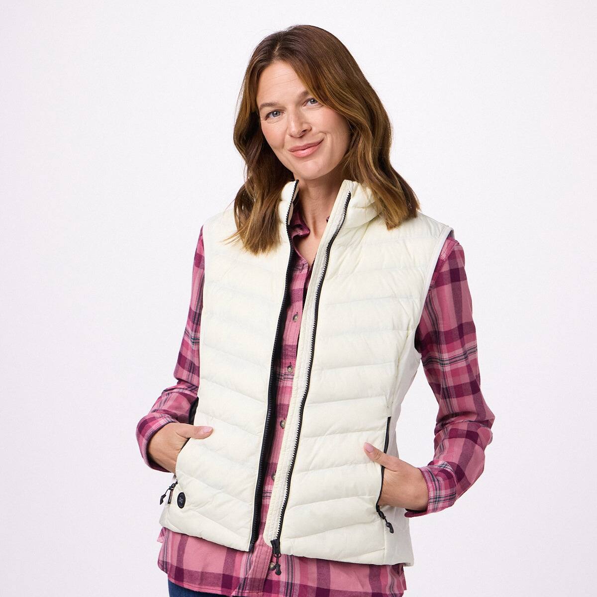 Alt View 4. Mobile Warming - Women's Backcountry Xtera Heated Vest - Cream.