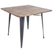 LumiSource - Oregon Dining Table - Brown/Gray - Larger Front