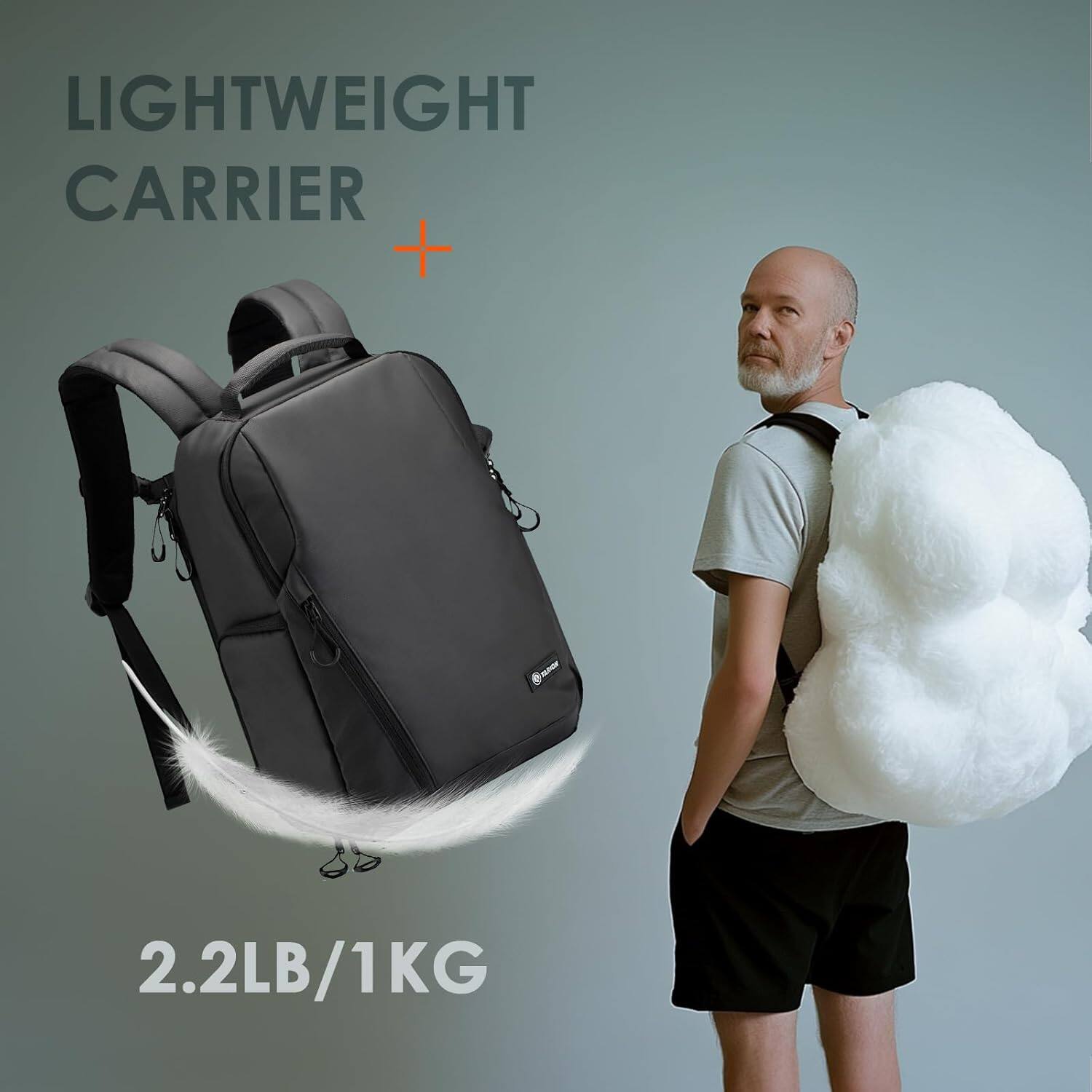 LIGHTWEIGHT CARRIER +  
2.2LB/1KG