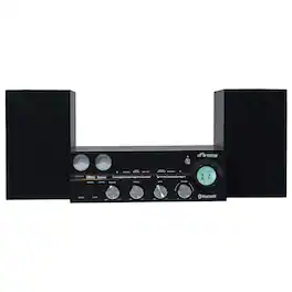 Victor Audio - Milwaukee 50W Desktop CD Stereo System w Bluetooth, CD Player & FM Radio - Black