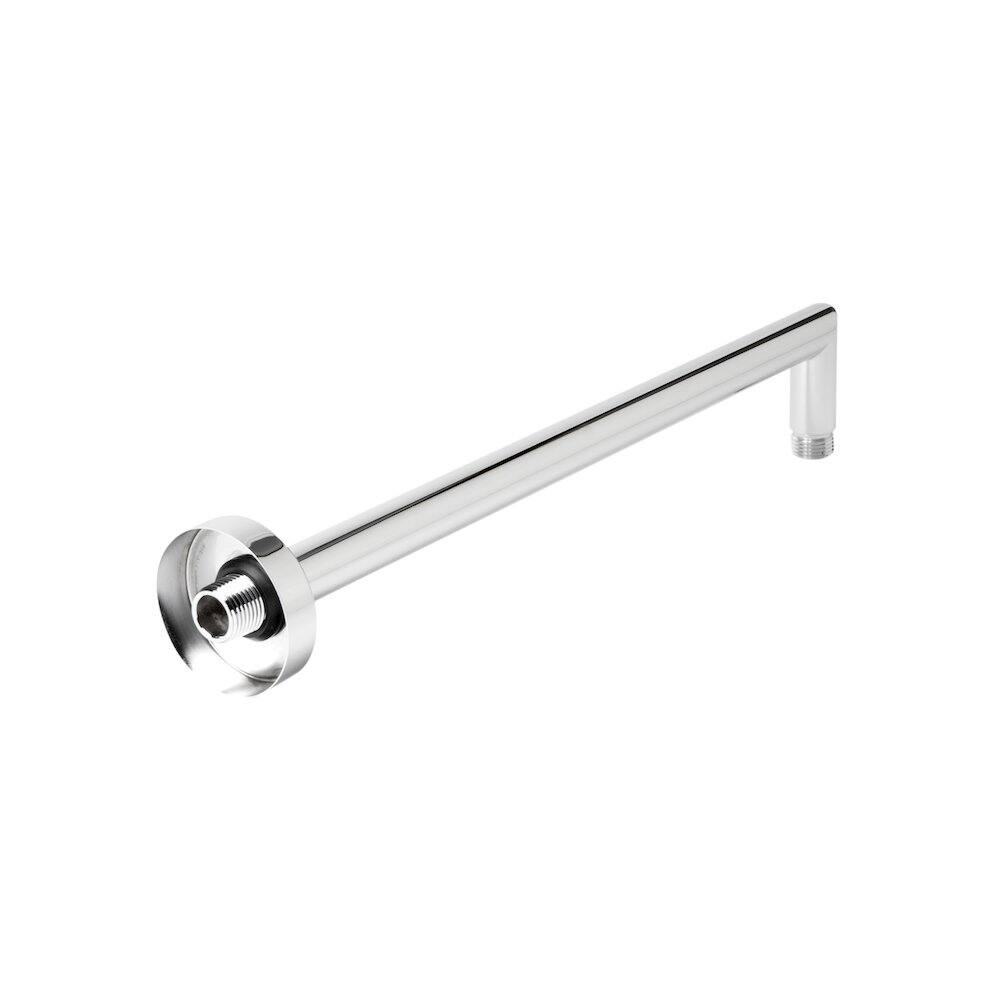 Angle. Alfi - Polished Chrome 16" Round Shower Arm - Silver.