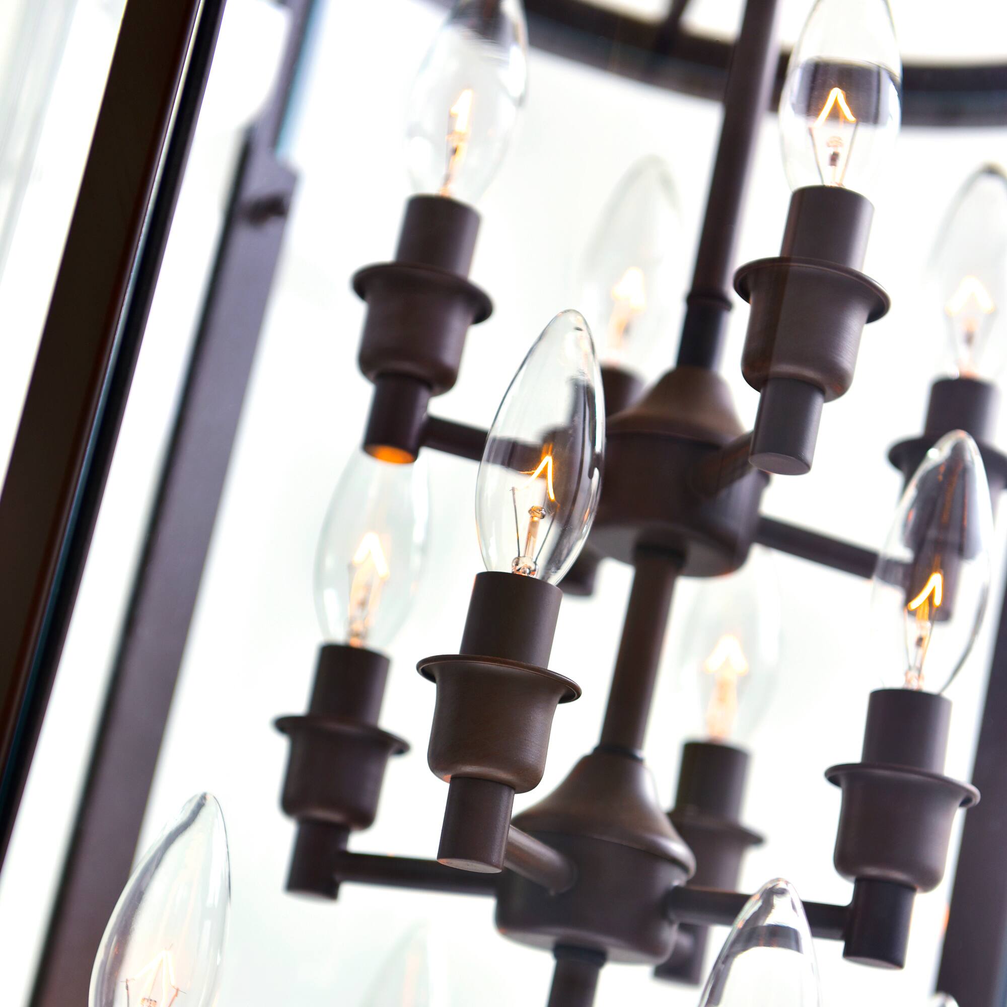 Back. CWI Lighting - Desire 12 Light Drum Shade Chandelier With Oil Rubbed Bronze Finish - Oil Rubbed Bronze.