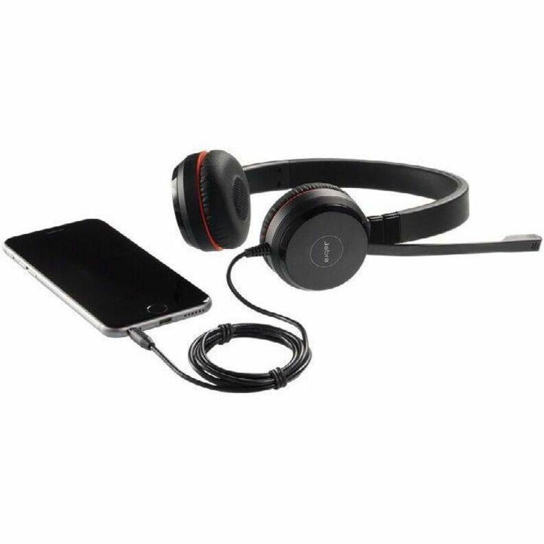 Alt View 1. Jabra - Jabra Evolve 30 II Headset - Stereo - Mini-phone (3.5mm), USB Type A, USB Type C - Wired - 150 Hz to 7 kHz - Red.