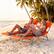 Alt View 1. Costway - Costway Patio Tanning Chair,Folding Beach Lounge Chair with 5-Position Adjustable Backrest - Orange.