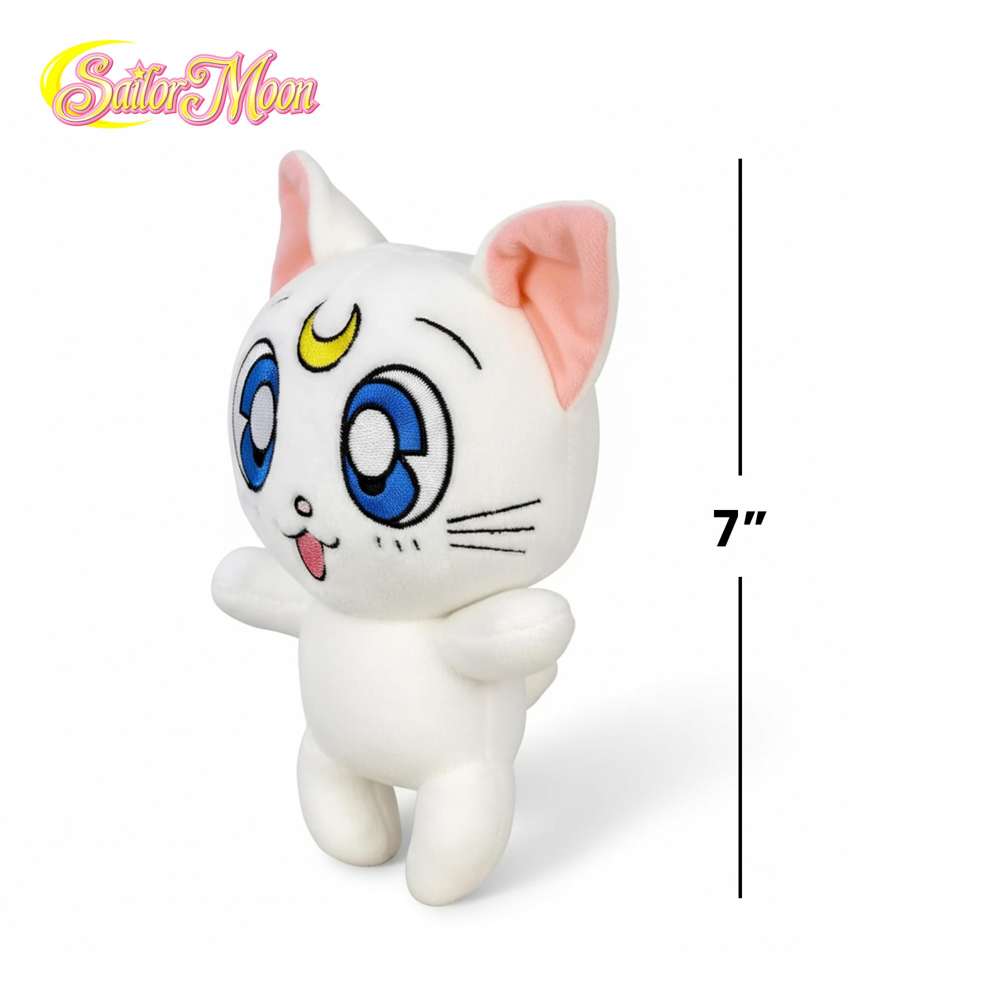 Alt View 10. Great Eastern - Sailor Moon 7 Inch Character Plush | Artemis - White.