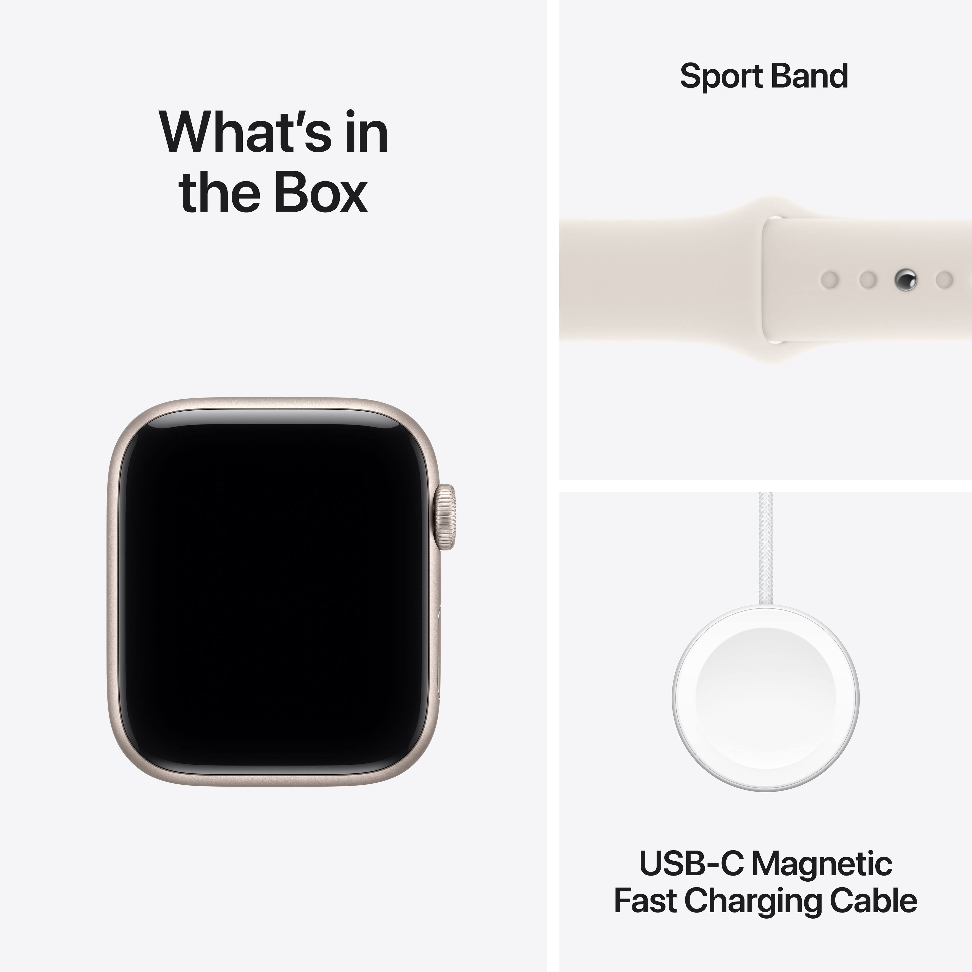 What's in the Box

Sport Band

USB-C Magnetic Fast Charging Cable