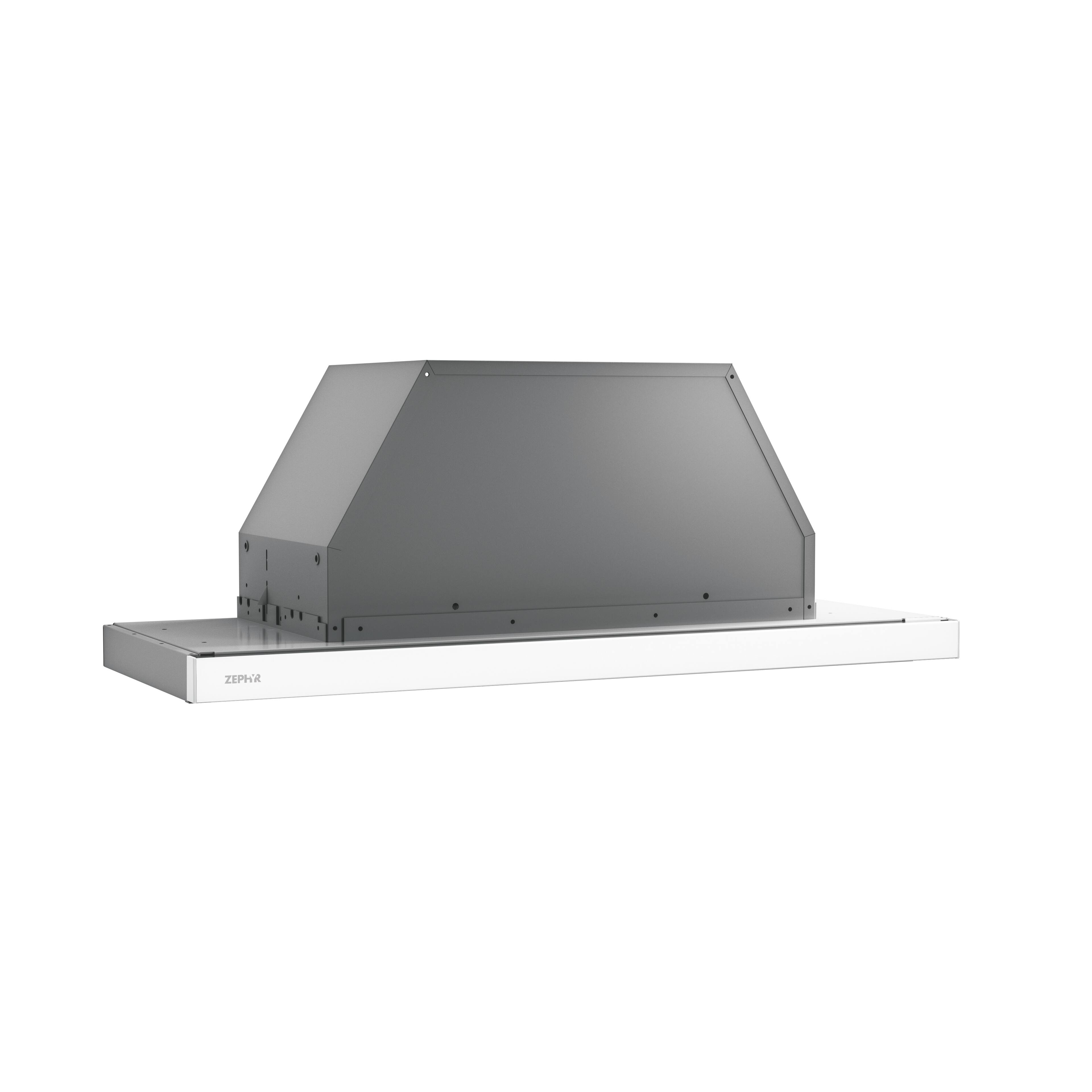 Left. Zephyr - Pisa 24 in. 290 CFM Under Cabinet Range Hood - White.