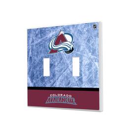 Keyscaper - Colorado Avalanche Wordmark Double Toggle Lightswitch Plate - Multicolor