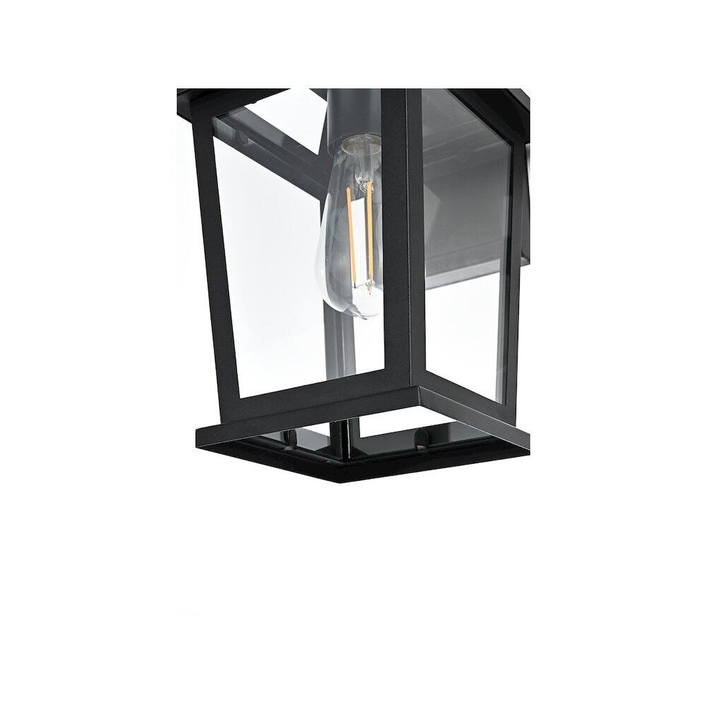 Alt View 1. Elegant Lighting - Cayman 7 inch Outdoor Pendant in Black - Black.