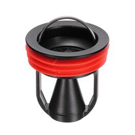 Unique Bargains - Shower Floor Drain Core, Shower Floor Drain Backflow Preventer Odor Proof w/ Rubber Ring for Home Bathroom - Black