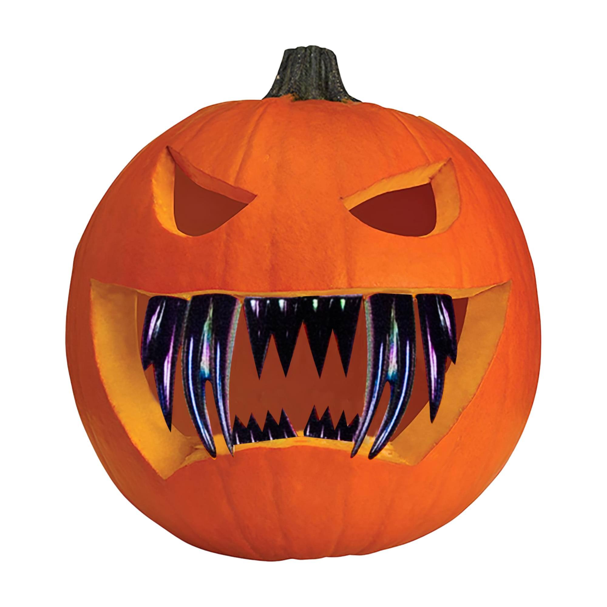 Alt View 1. Funworld - Oil Slick Pumpkin Decorating Teeth | Fangs - Silver.