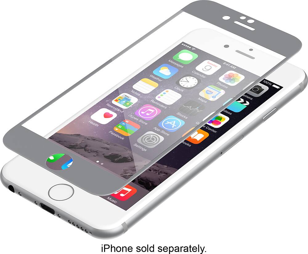 Angle. ZAGG - InvisibleShield Luxe Glass Screen Protector for Apple® iPhone® 6 - Titanium.