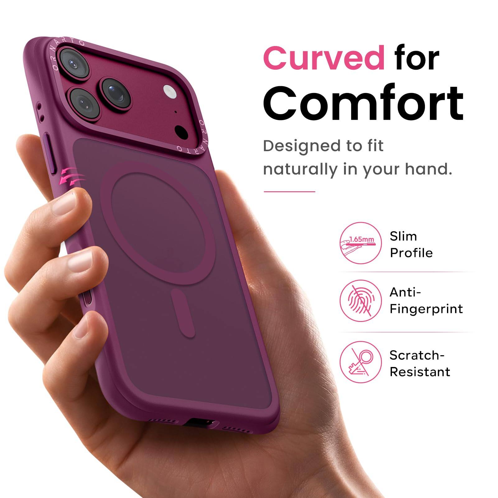 BROWNICKER

Curved for Comfort  
Designed to fit naturally in your hand.

1.65mm Slim Profile  
Anti-Fingerprint  
Scratch-Resistant