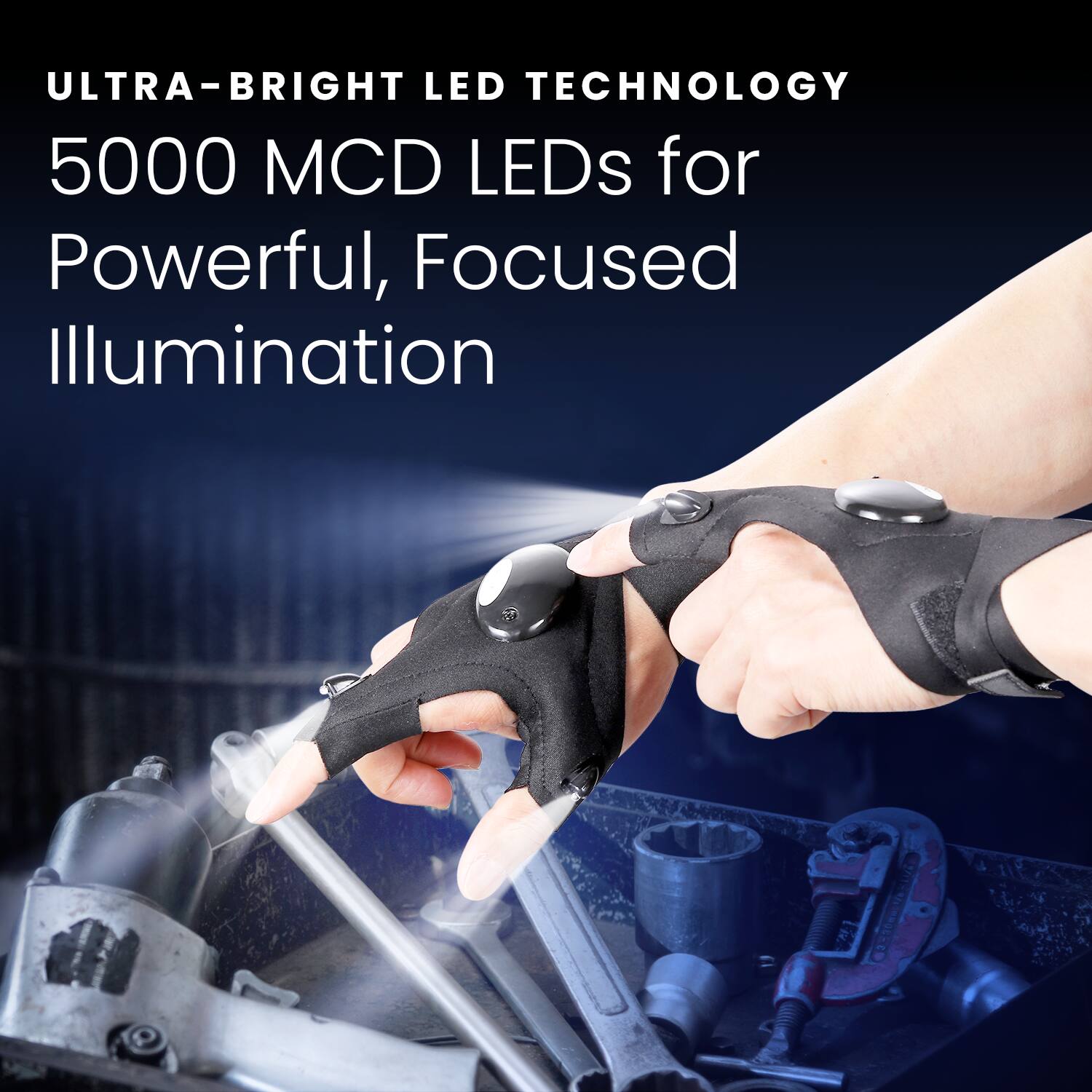 ULTRA-BRIGHT LED TECHNOLOGY  
5000 MCD LEDs for Powerful, Focused Illumination