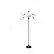 Left. Simple Designs - Simple Designs 5 Light Adjustable Gooseneck Floor Lamp - Black/White Shades.