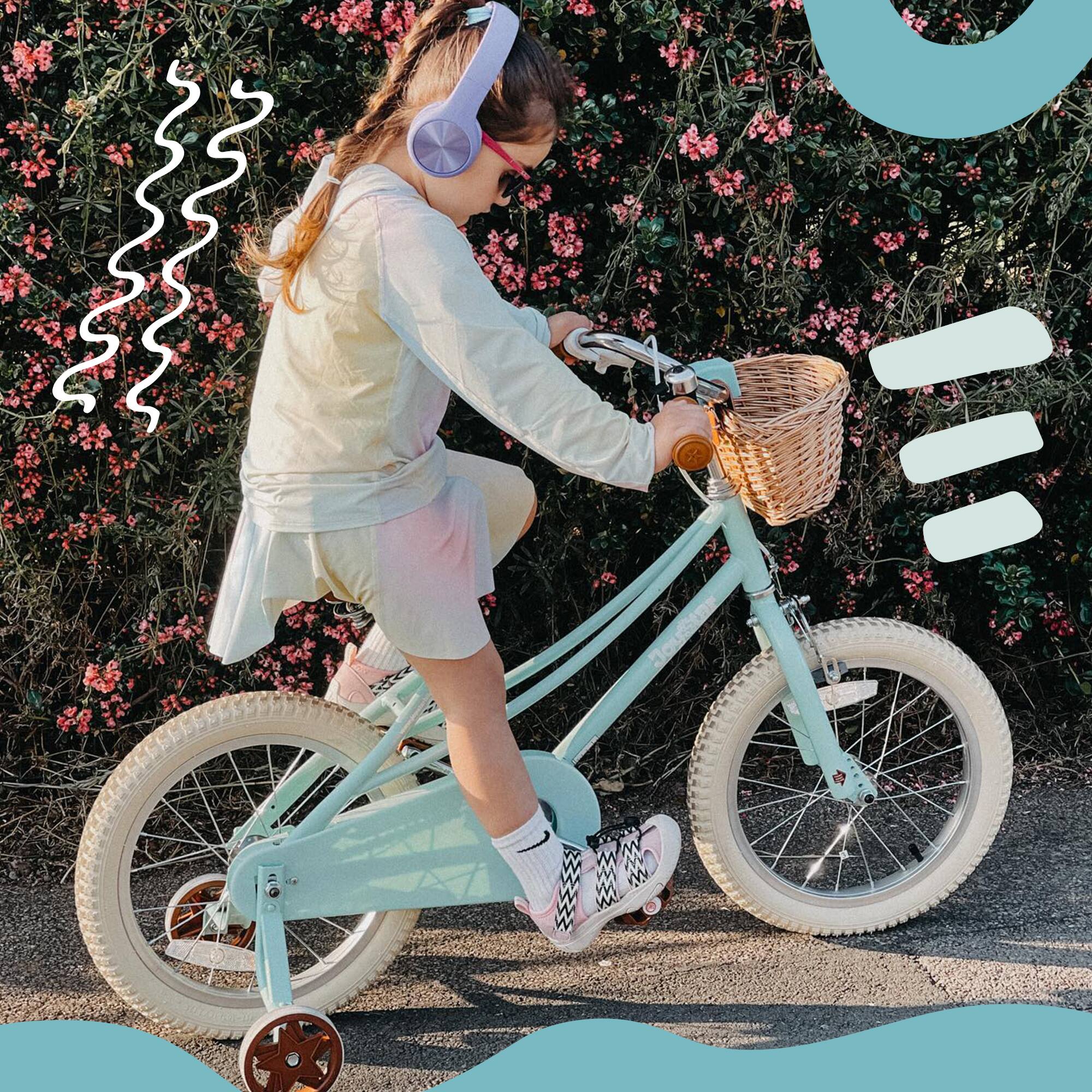 Alt View 2. JOYSTAR - JOYSTAR Fantasy 18 Inch Kids Bike with Training Wheels & Kickstand, Children's Bike for 7-13 Years Old Boys Girls, Blue - Blue.