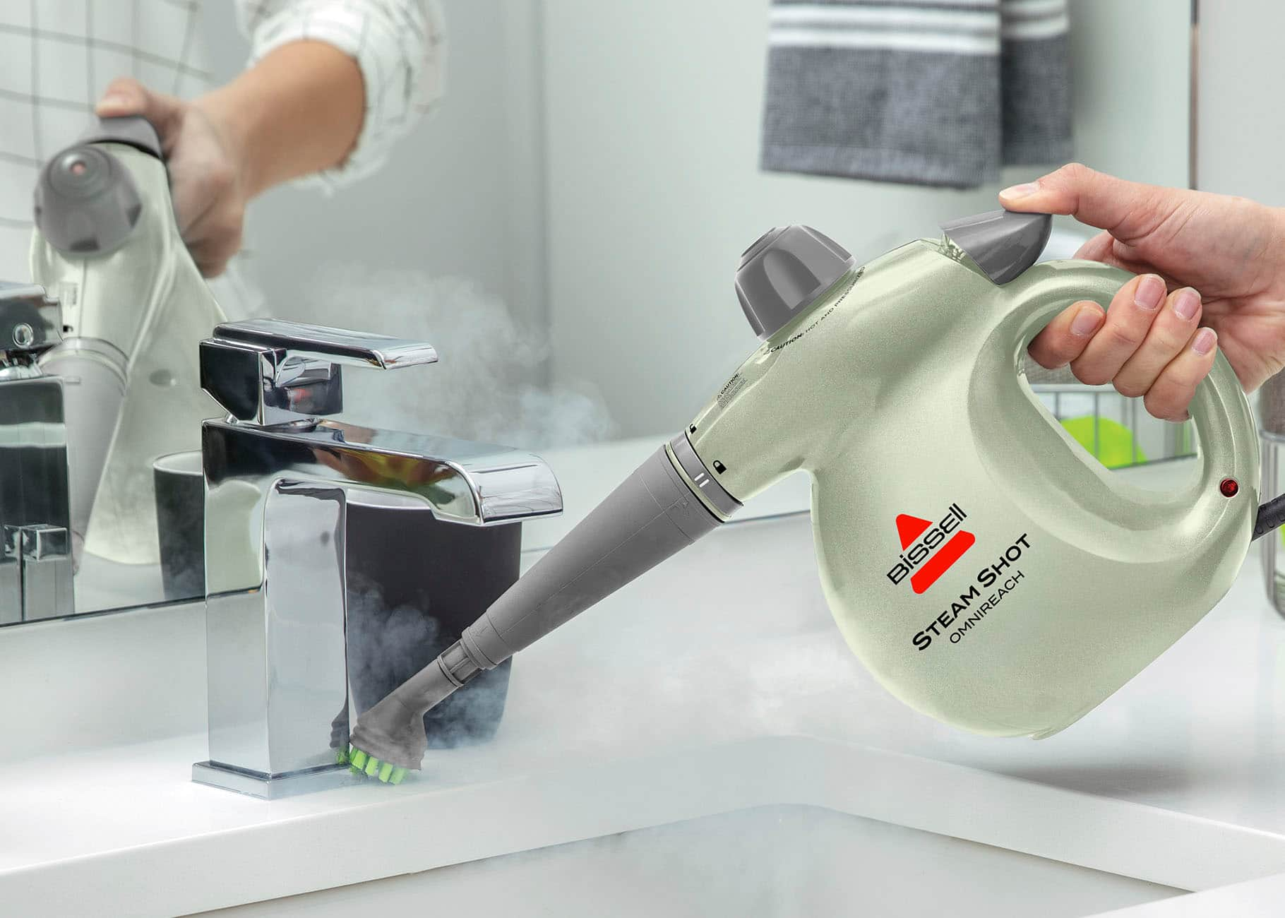 BISSELL Steam Shot™ OmniReach™Handheld Steam Cleaner & Sanitizer White ...