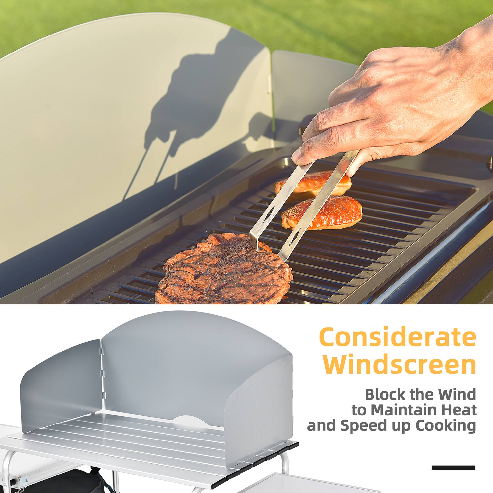 Considerate Windscreen Block the Wind to Maintain Heat and Speed up Cooking