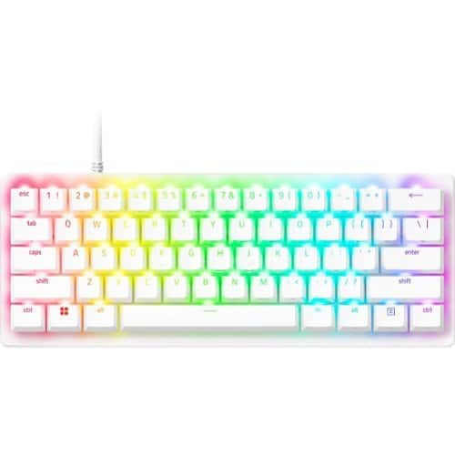 Razer - Huntsman V3 Pro Mini 60% Wired Analog Optical Linear Switch Gaming Keyboard with Snap Tap - White