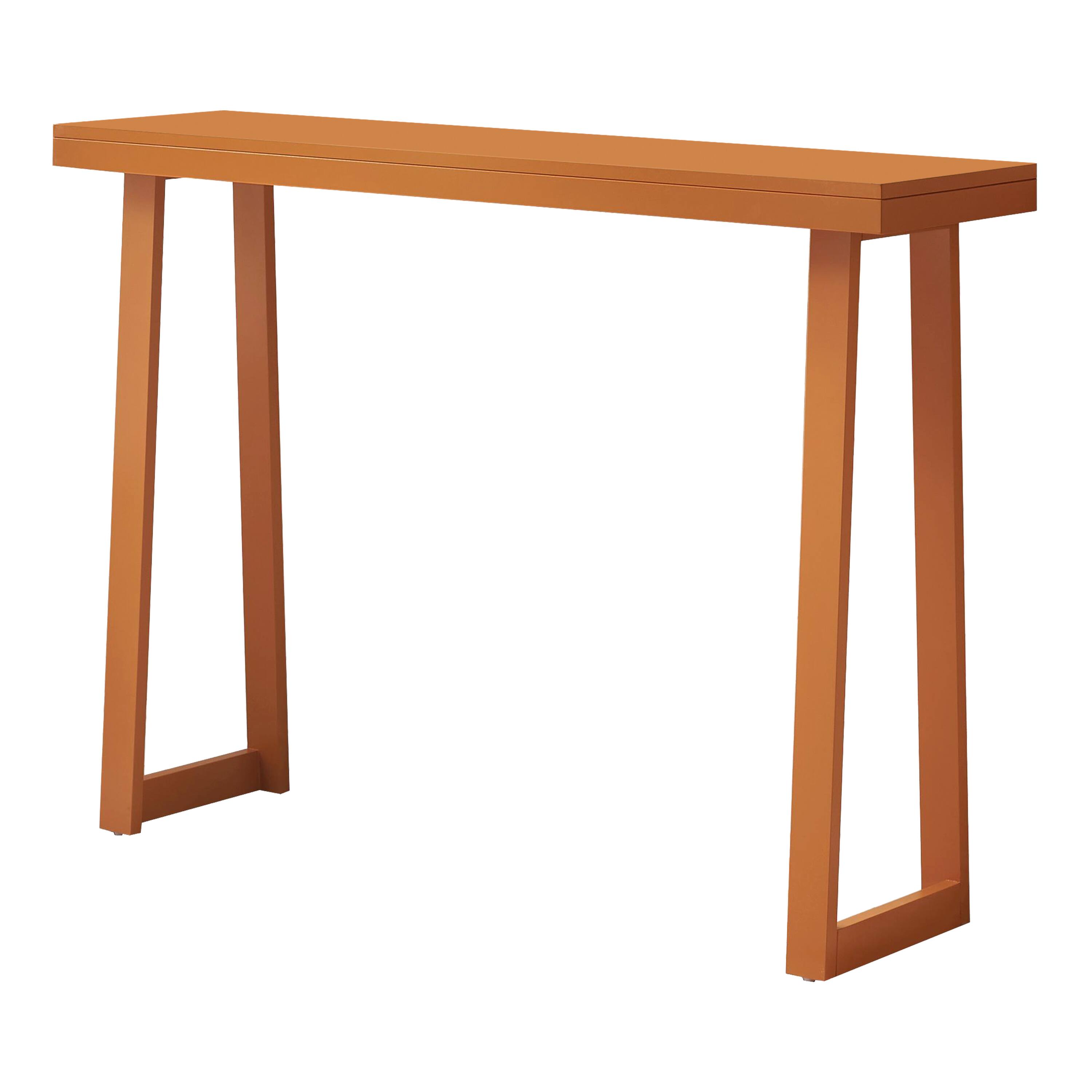 Angle. Kings Brand Furniture - Kings Brand Furniture Claude Narrow Console Table - Bright Orange.