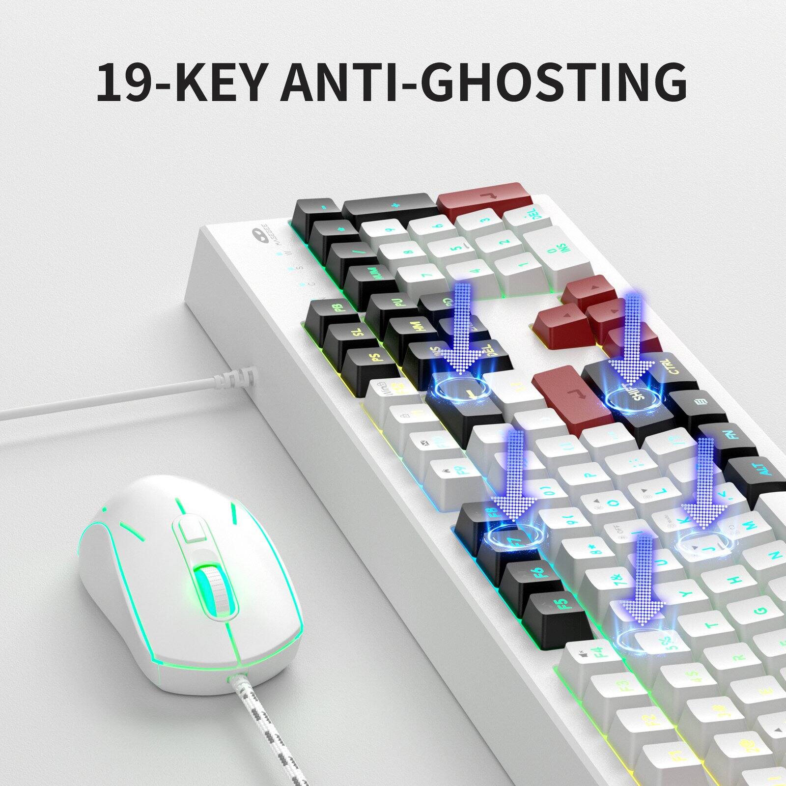 19-KEY ANTI-GHOSTING

0 MAGEBEE W S C PB

3 DEL 6 6 2 8 5 SNI 1 NUM 7 4 PU PD SL HM PS SN DEL

Wind f = F9 10 FB 9 F7 F6 F5

CTRL SHIF FN P L O OFF M 8* J Z U 7& H Y G T 5% S F4 5 R F3 4$ E F2 3 F1 2G