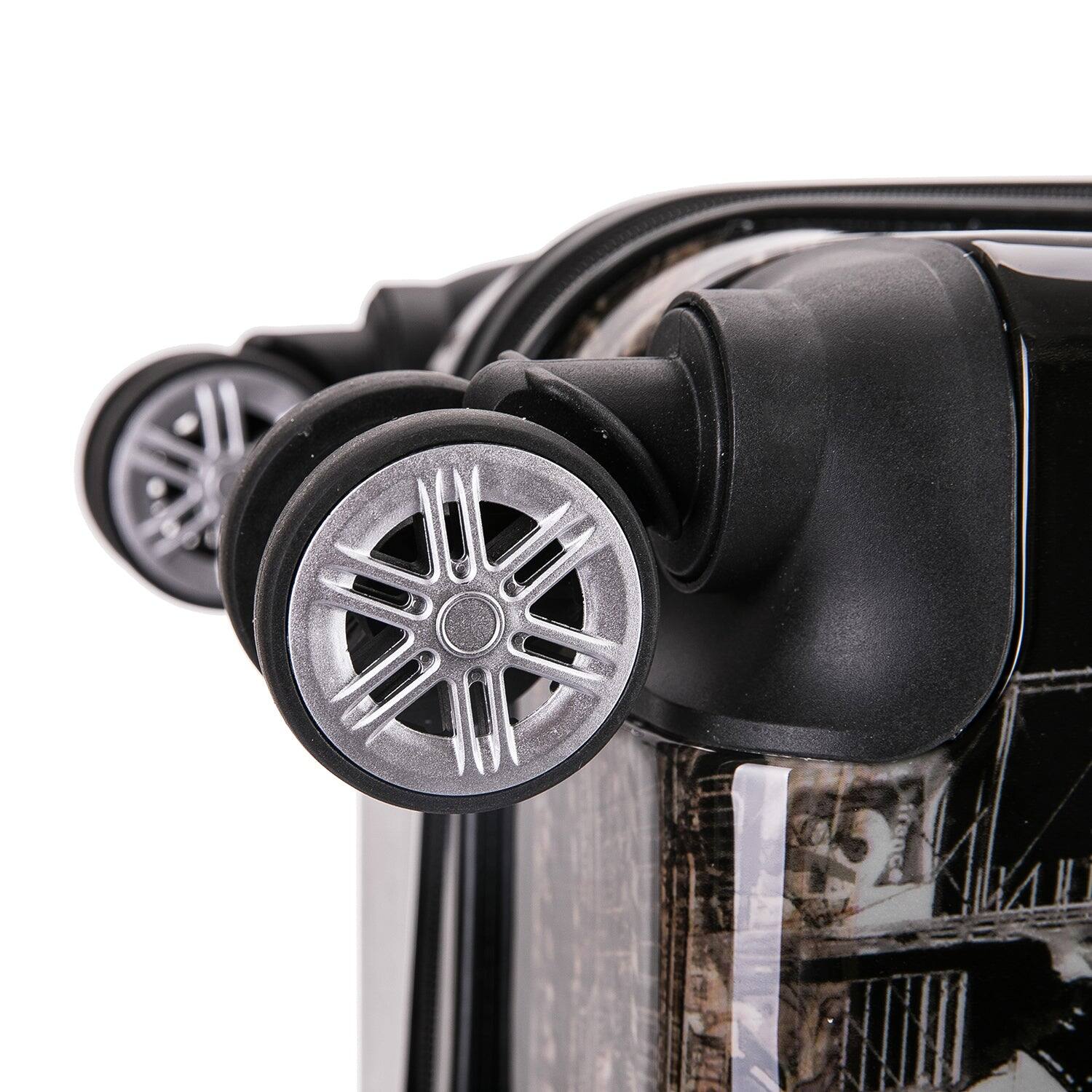 Alt View 4. InUSA - Paris Prints Lightweight Hardside Spinner Luggage 24" - PARIS.