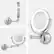 Alt View 5. Zadro - LED Lighted Wall Mounted Makeup Mirror with 10X/1X Magnifications & Extendable Arm - Satin Nickel.