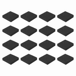 Unique Bargains - Single Sided Speaker Isolation Pads 70x70x15mm Square EVA Acoustic Foam Anti-Vibration Feet for Speaker Subwoofer, 16pcs - Black