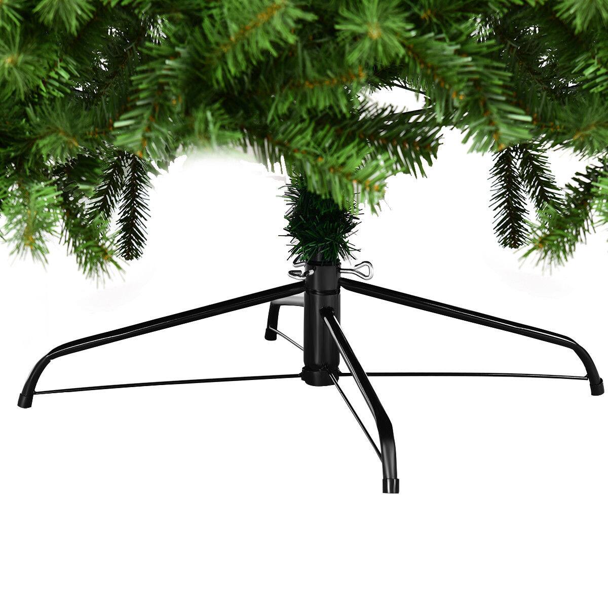 Alt View 19. Costway - 9FT PVC Christmas Tree 2132 Tips Hinged Solid Metal Legs - Green.