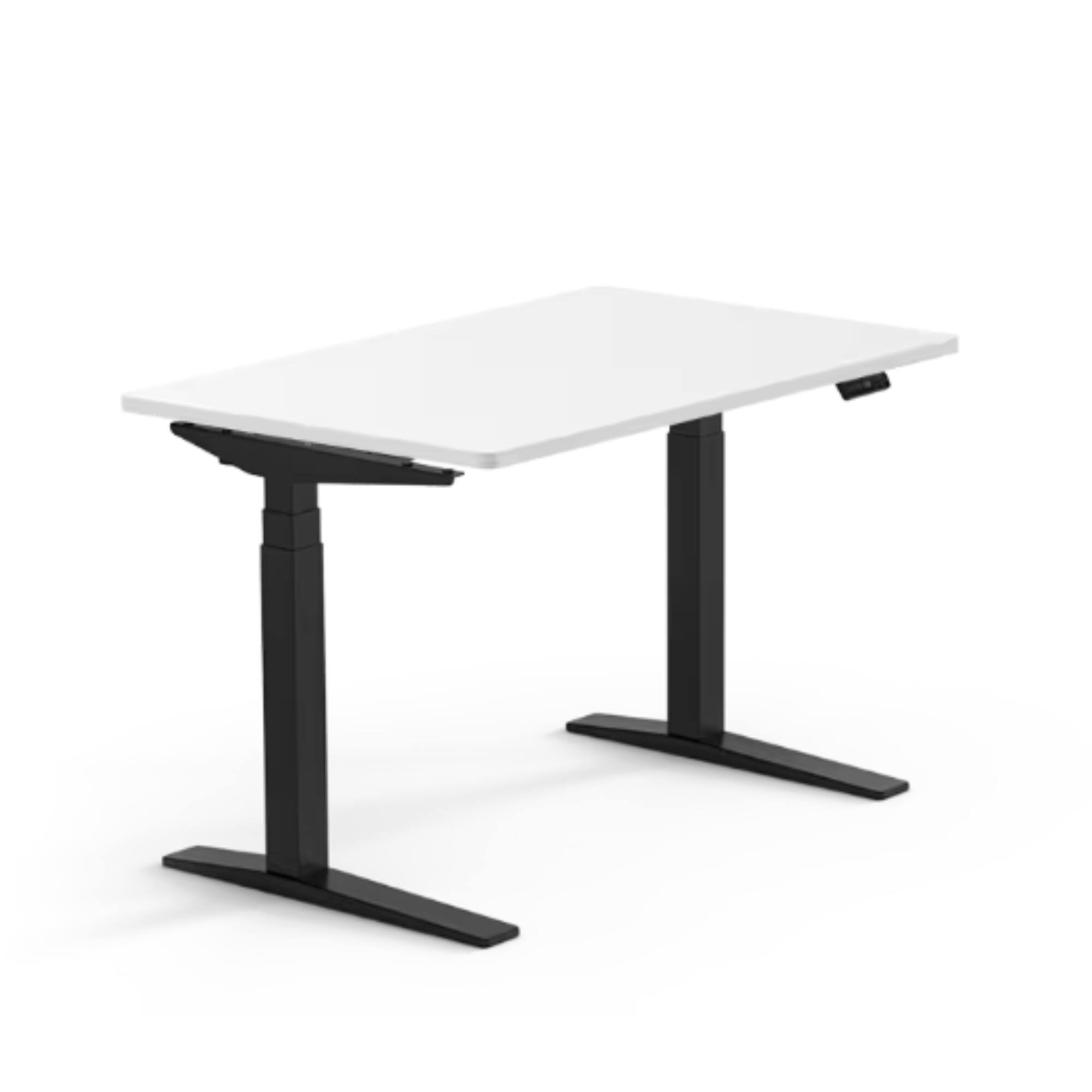 FlexiSpot - E7Pro 48''W Electric Adjustable Standing Desk Chipboard, /Black - White