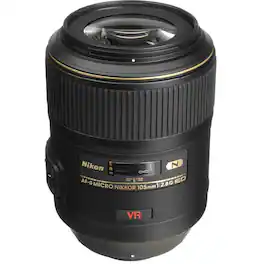Nikon - AF-S VR Micro-NIKKOR 105mm f/2.8G IF-ED Lens (International Model) - Black